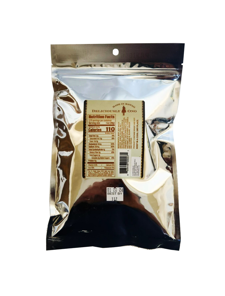 Aloha Edibles Paniolo Gourmet Beef Chips Crispy Beef Jerky Pepper 2
