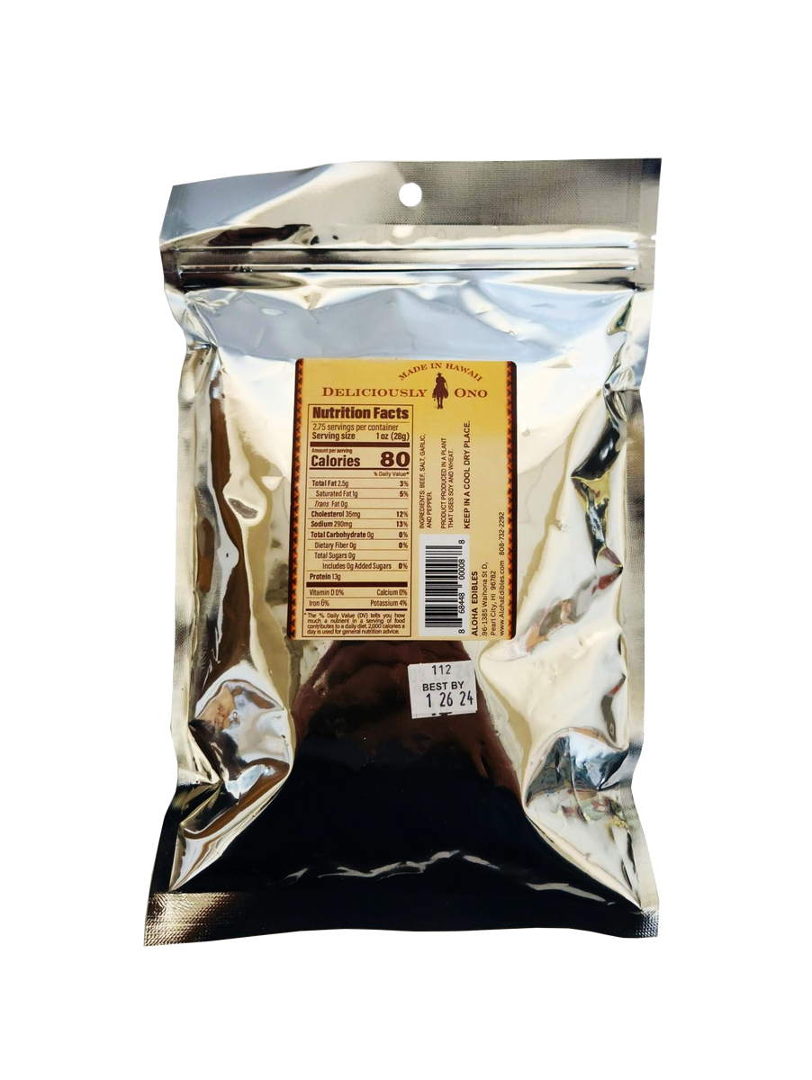 Aloha Edibles Paniolo Gourmet Beef Chips Crispy Beef Jerky Tradition