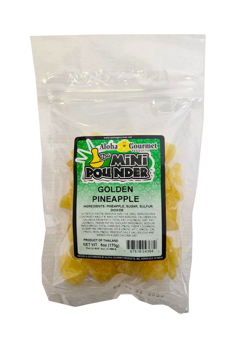 Aloha Gourmet Da Mini Pounder Golden Pineapple 6 oz– Hawaii Food