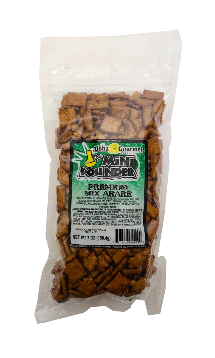 Aloha Gourmet Da Mini Pounder Premium Mix Arare 7oz– Hawaii Food