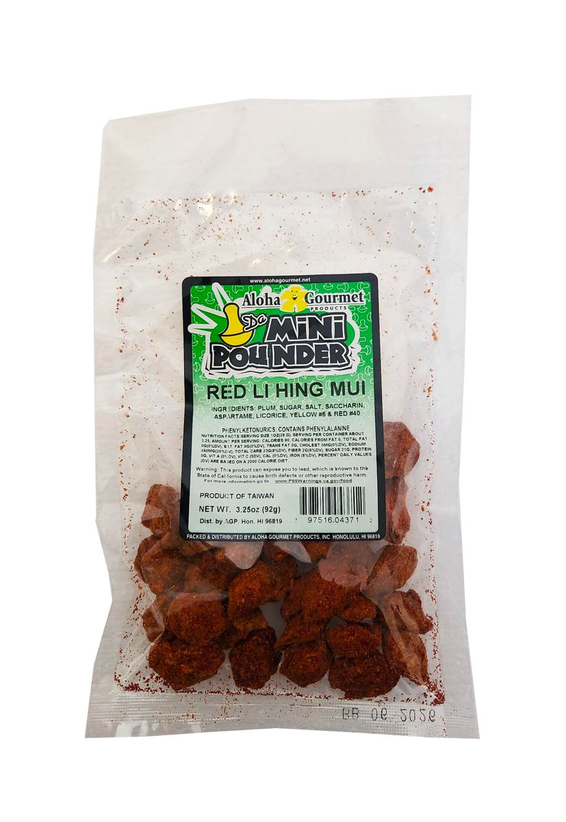 Aloha Gourmet Da Mini Pounder Red Lihing Mui 3.25oz (NOT FOR SALE