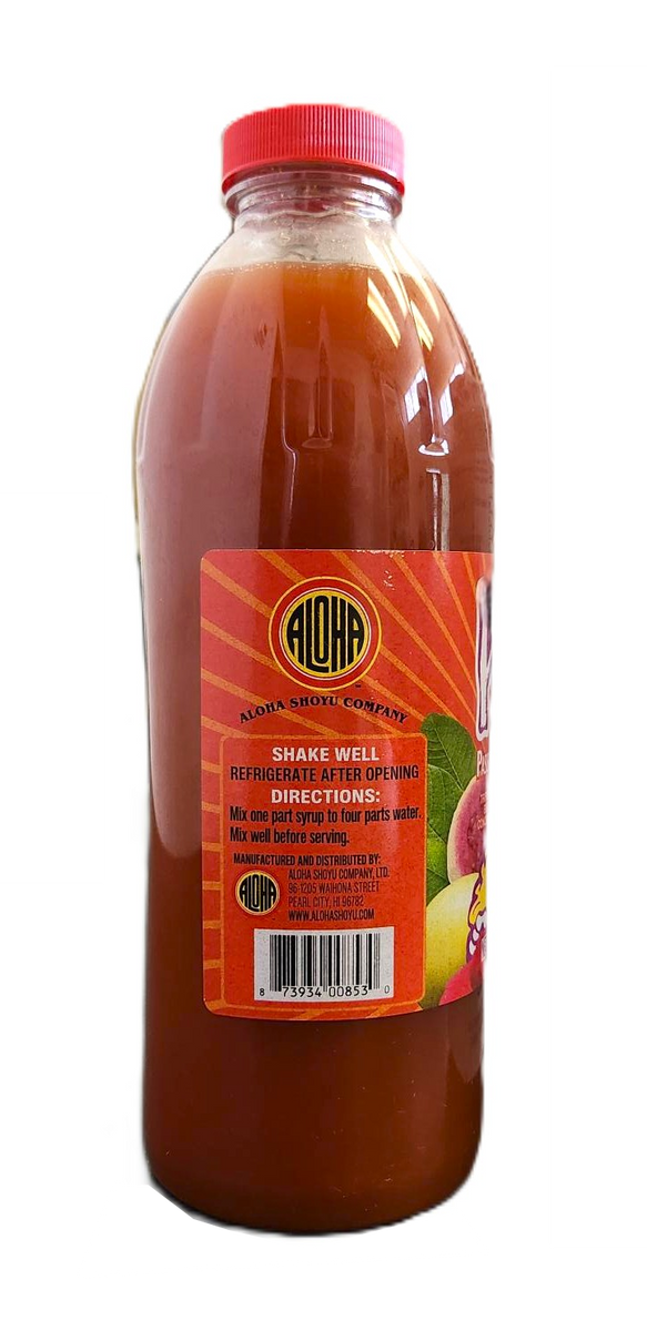Aloha Shoyu POG (Passion, Orange, Guava) Concentrate Syrup 32oz