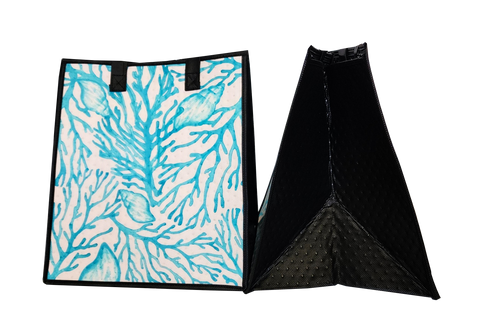 Tropical Paper Garden Hawaiian Hot/Cold Insulated Large Bag - ARIEL AQUA LARGE