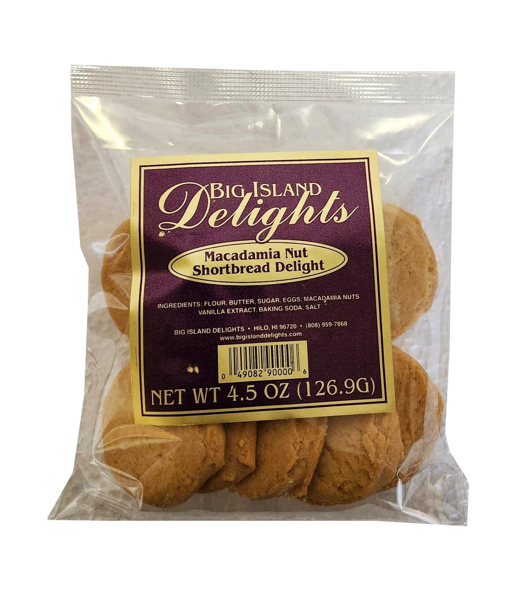 Big Island Delights Cookies - Macadamia Nut Shortbread Delight 4.5