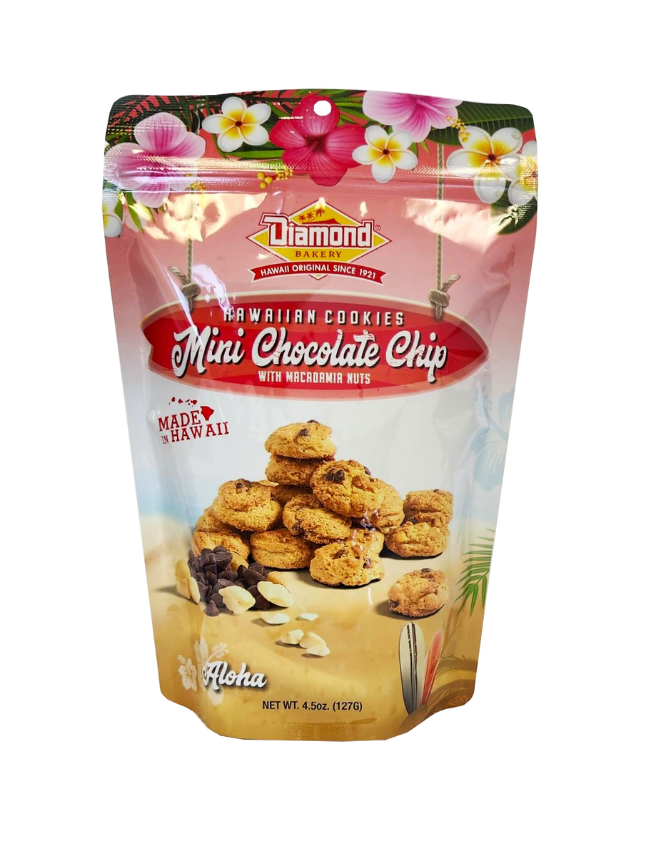 Diamond Bakery Hawaiian Cookies Mini Chocolate Chip 4.5oz– Hawaii
