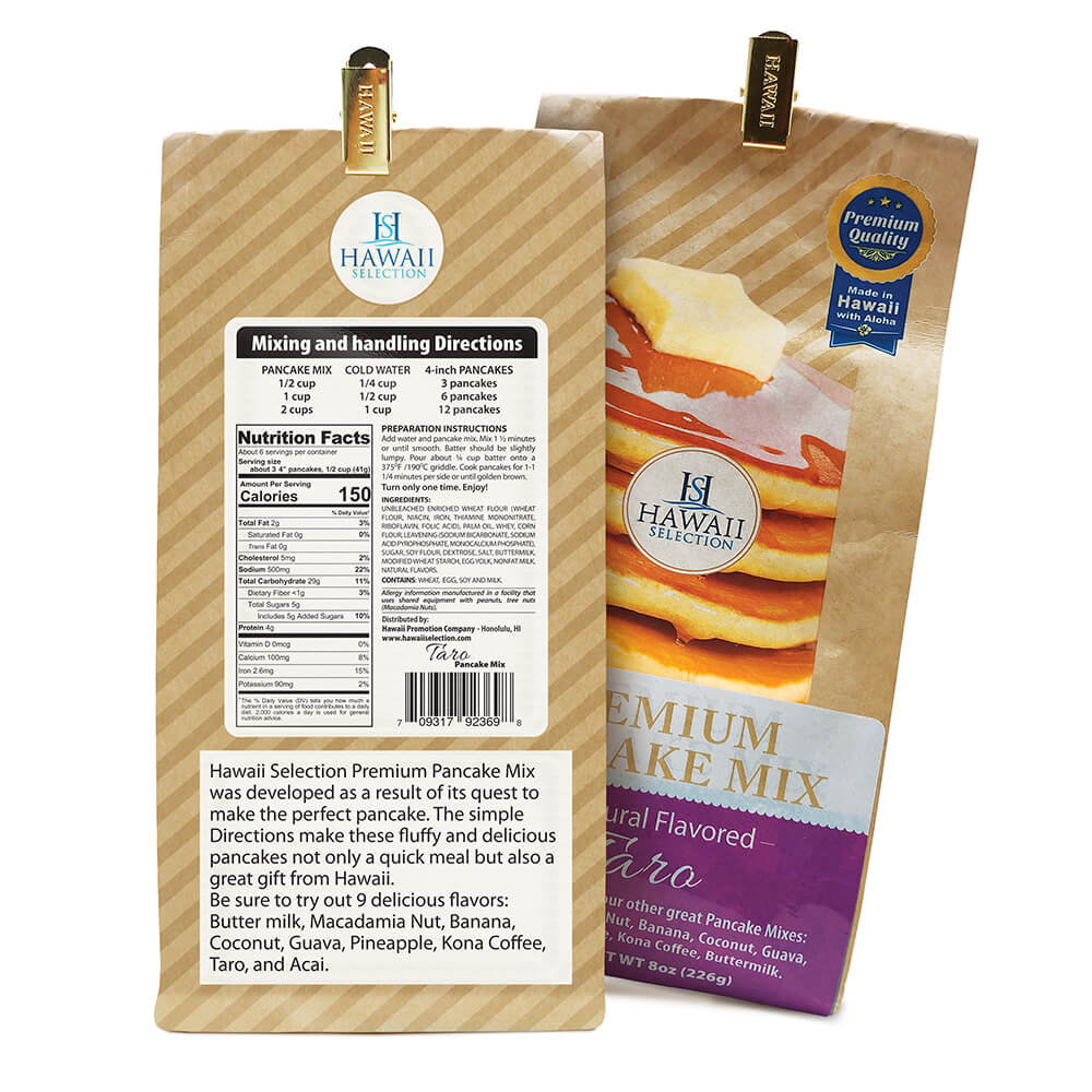 Hawaii Selection Premium Pancake Mix - Taro 8oz.– Hawaii Food To You