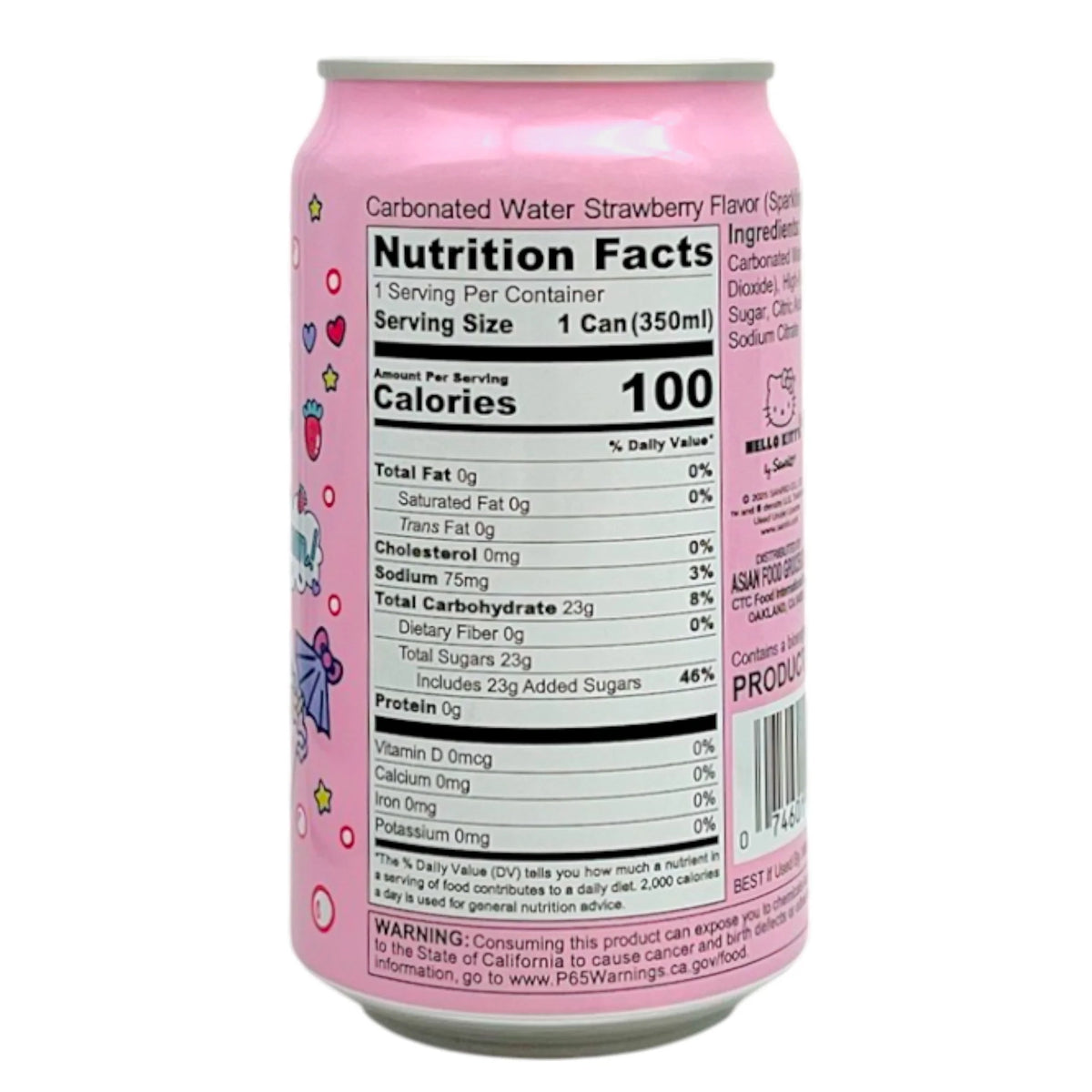 Hello Kitty Sparkling Soda - Strawberry 11.83 oz.– Hawaii Food To You