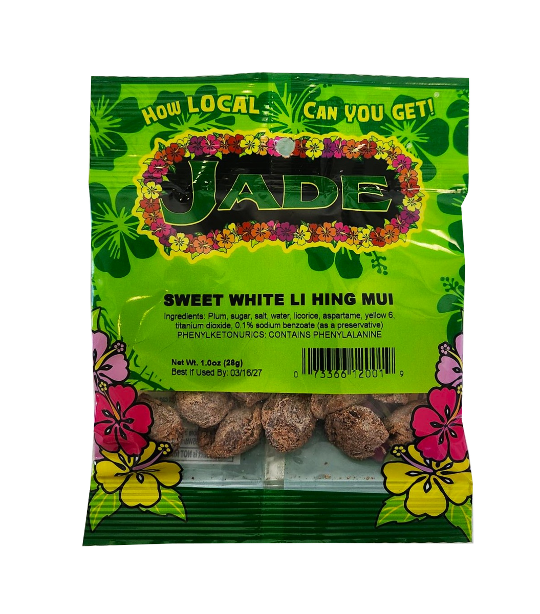Jade Sweet Li Hing Mui 1.25 oz - White | Made in Hawaii– Hawaii