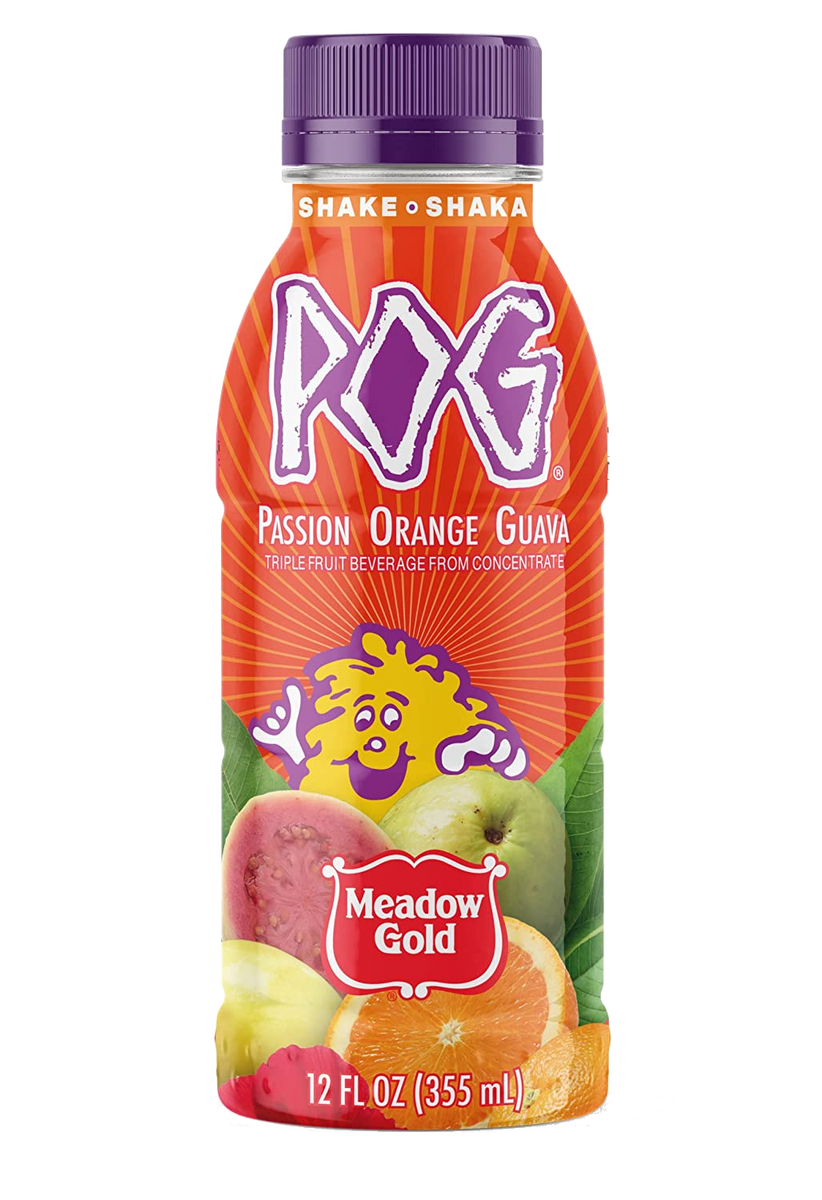 Meadow Gold POG Passion Orange Guava Drink 6 Pack 12oz