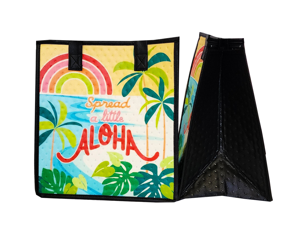 Tropical Paper Garden Hawaiian Hot/Cold Reusable Medium Bag SPREAD A