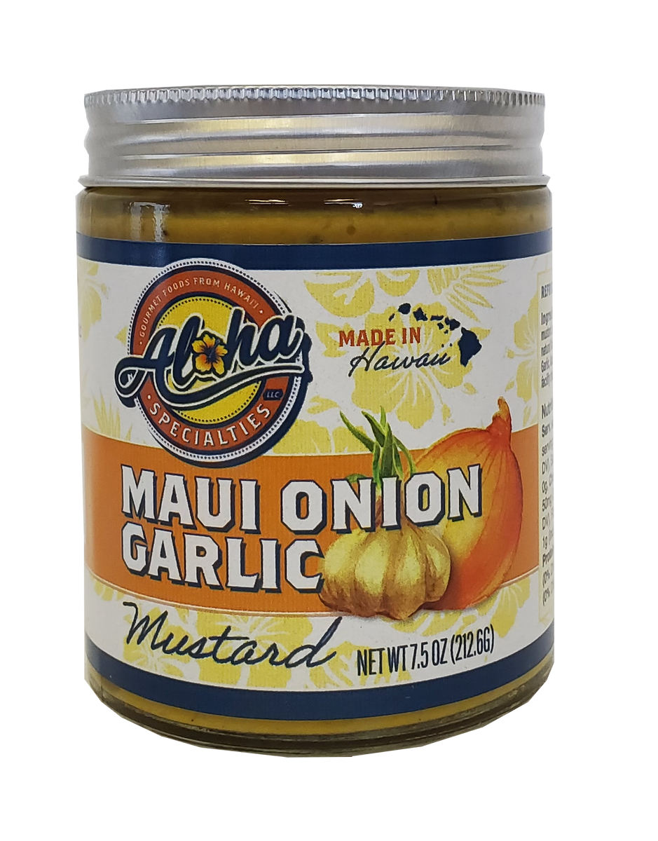 Aloha Specialties Maui Onion Garlic Mustard 7.5oz. Hawaii Food To You