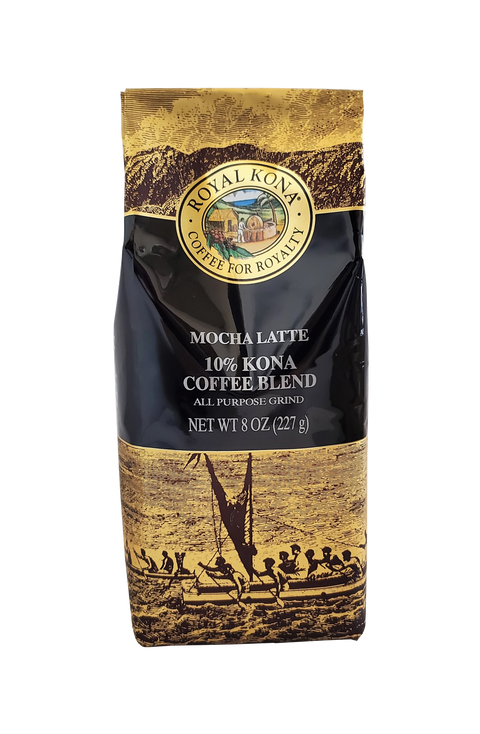Royal Kona Coffee - Mocha Latte 10% Coffee Blend 8oz