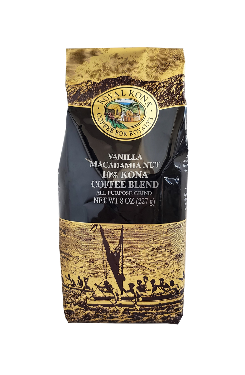 Royal Kona Coffee - Vanilla Macadamia 10% Coffee Blend 8oz– Hawaii