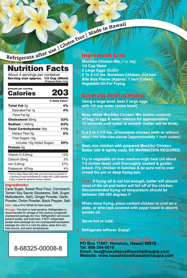 Hawaii's Best Hawaiian Mochiko Chicken Mix 7oz