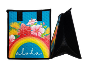 Tropical Paper Garden Hawaiian Hot/Cold Reusable Small Bag - ABOVE TURQ PET