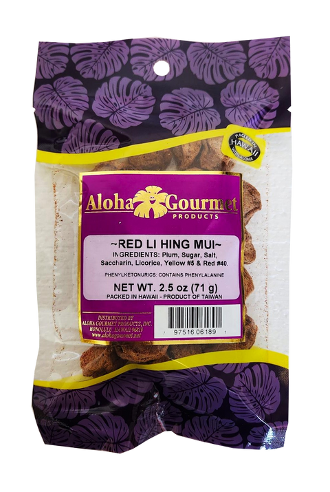 Aloha Gourmet Red Lihing Mui 2.5oz (NOT FOR SALE TO CALIFORNIA)
