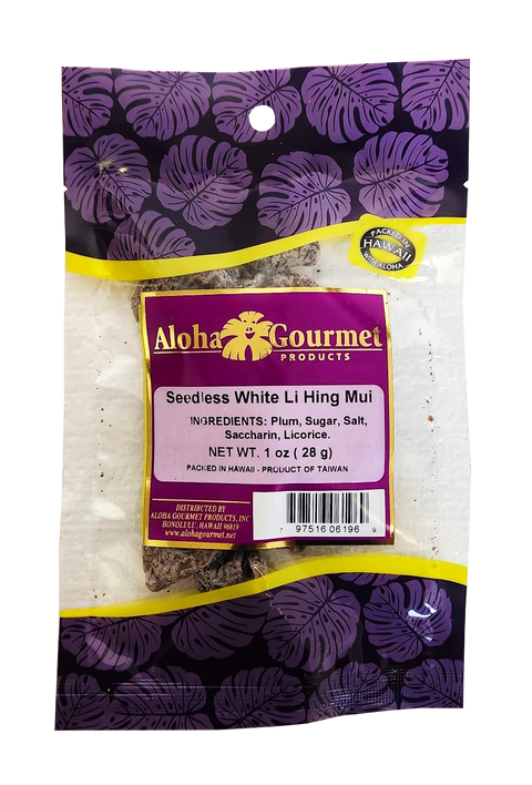 Aloha Gourmet Seedless Lihing Mui White 1oz (NOT FOR SALE TO CALIFORNIA)