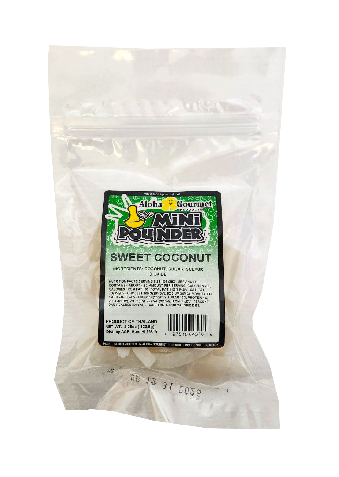 Aloha Gourmet Da Mini Pounder Sweet Coconut 4.25 oz– Hawaii Food