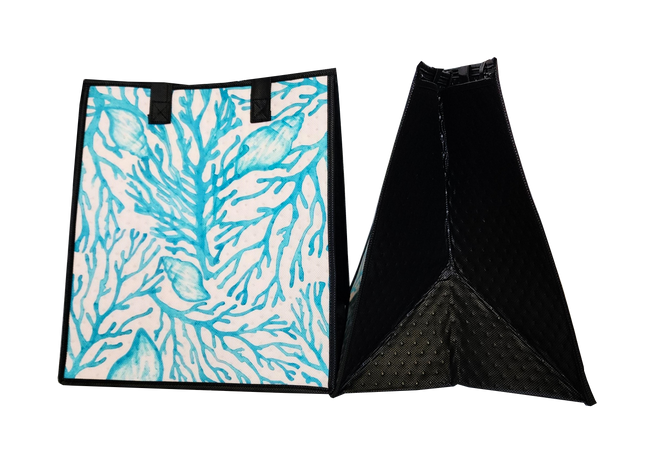 Tropical Paper Garden Hawaiian Hot/Cold Insulated Large Bag - ARIEL AQUA LARGE