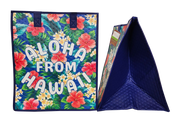 Tropical Paper Garden Hawaiian Hot/Cold Insulated Large Bag - BADGE NAVY LRG