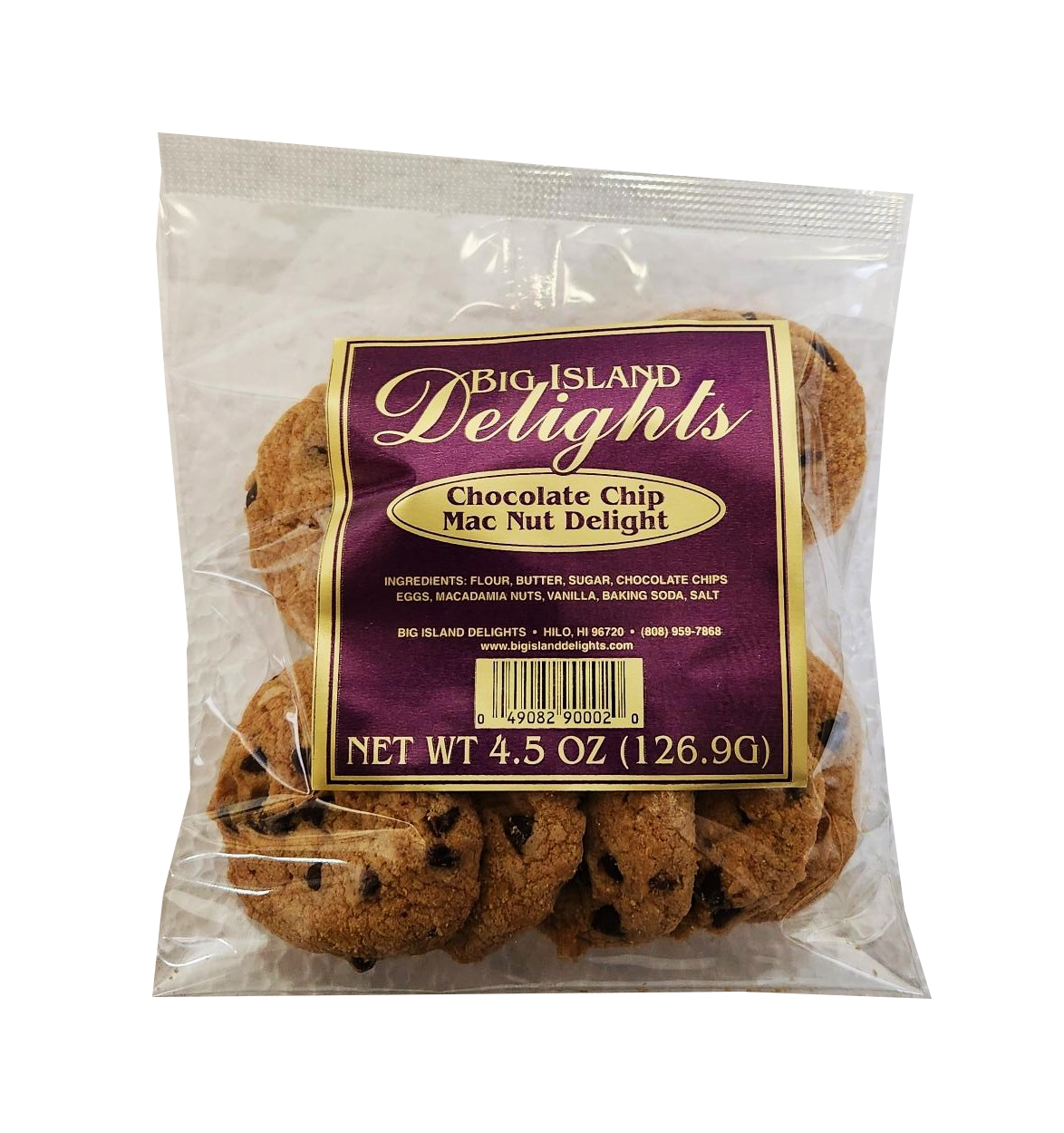Big Island Delights Cookies - Chocolate Chip Mac Nut Delight 4.5oz
