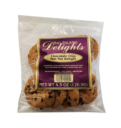 Big Island Delights Cookies - Chocolate Chip Mac Nut Delight 4.5oz.