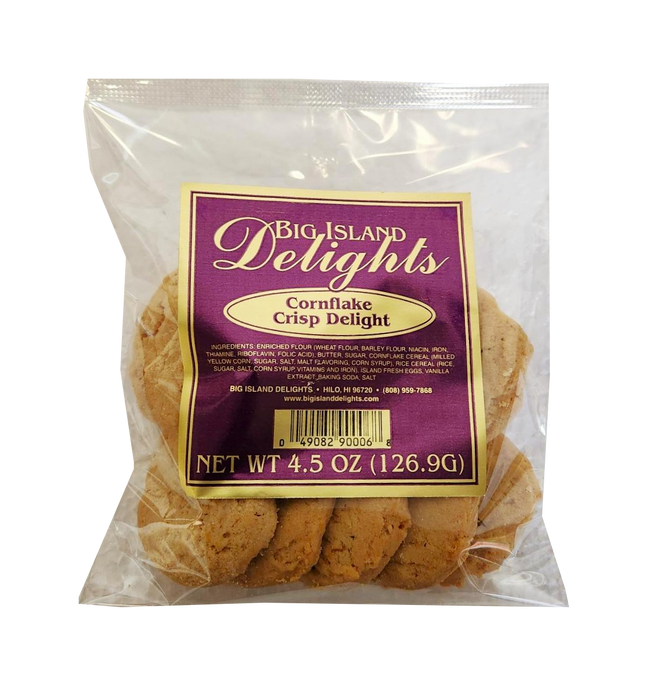 Big Island Delights Cookies - Cornflake Crisp Delight 4.5oz.