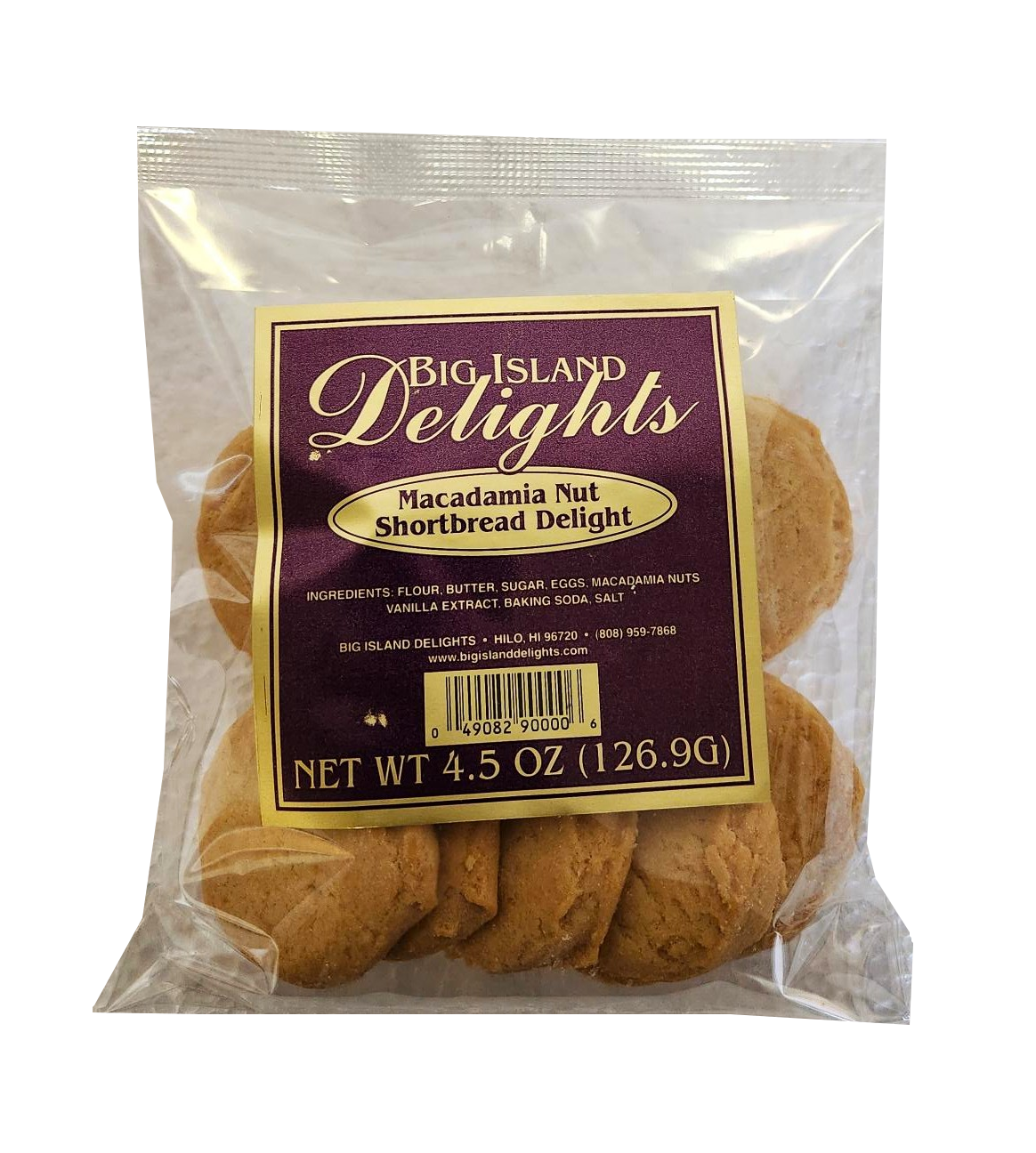 Big Island Delights Cookies - Macadamia Nut Shortbread Delight 4.5