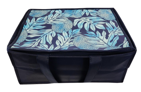 Tropical Paper Garden Hot/Cold Reusable Large Casserole Bag - NATURE NAVY