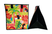 Tropical Paper Garden Hawaiian Hot/Cold Insulated Large Bag - CHALKBOARD LARGE YELLOW
