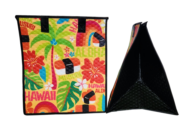 Tropical Paper Garden Hawaiian Hot/Cold Insulated Large Bag - CHALKBOARD LARGE YELLOW