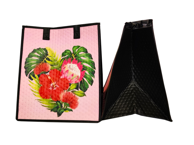 Tropical Paper Garden Hawaiian Hot/Cold Insulated Large Bag - DEAREST PINK