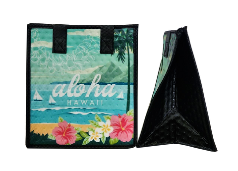 Tropical Paper Garden Hawaiian Hot/Cold Reusable Small Bag - DREAMSCAPE MINT