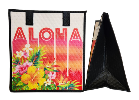 Tropical Paper Garden Hawaiian Hot/Cold Reusable Medium Bag - DUSK CREAM MED