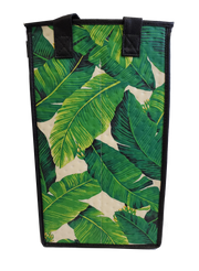 Tropical Paper Garden Reusable Hot/Cold Double Wine Bag- KALAKAUA CREAM