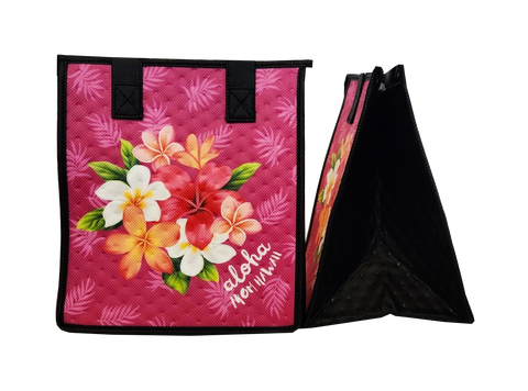 Tropical Paper Garden Hawaiian Hot/Cold Reusable Small Bag - EASY BREEZY PLUM PET