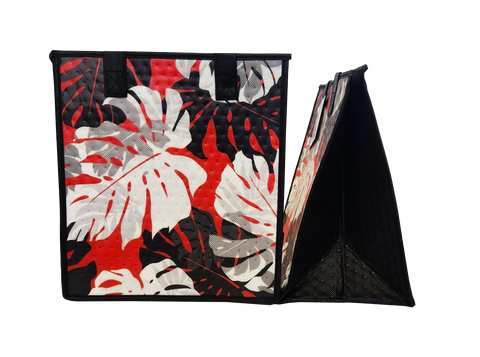 Tropical Paper Garden Hawaiian Hot/Cold Reusable Medium Bag - ECHOES RED