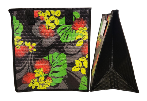 Tropical Paper Garden Hawaiian Hot/Cold Reusable Medium Bag - EMRY BLACK MED