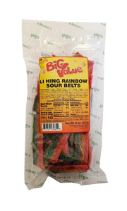 Enjoy Big Value Li Hing Rainbow Sour Belts 8 oz