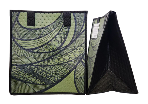Tropical Paper Garden Hawaiian Hot/Cold Reusable Medium Bag - ENVY GREEN MED