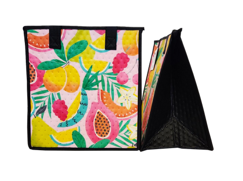 Tropical Paper Garden Hawaiian Hot/Cold Reusable Medium Bag - FRESH FRUIT PINK