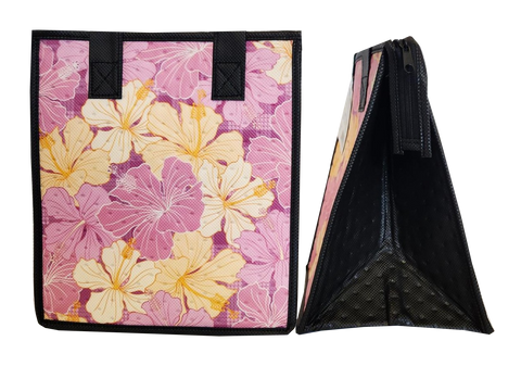 Tropical Paper Garden Hawaiian Hot/Cold Reusable Small Bag - FURY PALAKA PURPLE PET