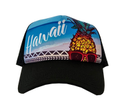 Hawaiian Headwear Beach Pineapple Hawaii Foam Trucker Hat