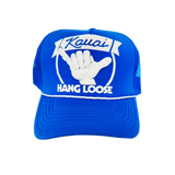 Hawaiian Headwear Hang Loose Kauai Foam Trucker Hat - Royal Blue