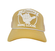 Hawaiian Headwear Hang Loose Kauai Foam Trucker Hat - Tan