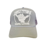 Hawaiian Headwear Hang Loose Maui Foam Trucker Hat - Gray