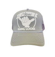 Hawaiian Headwear Hang Loose Maui Foam Trucker Hat - Gray