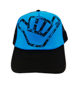 Hawaiian Headwear Neon Shaka Maui Foam Trucker Hat - Blue