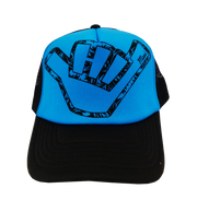 Hawaiian Headwear Neon Shaka Maui Foam Trucker Hat - Blue