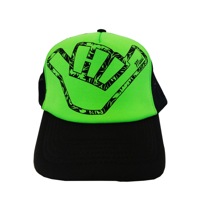 Hawaiian Headwear Neon Shaka Maui Foam Trucker Hat - Green